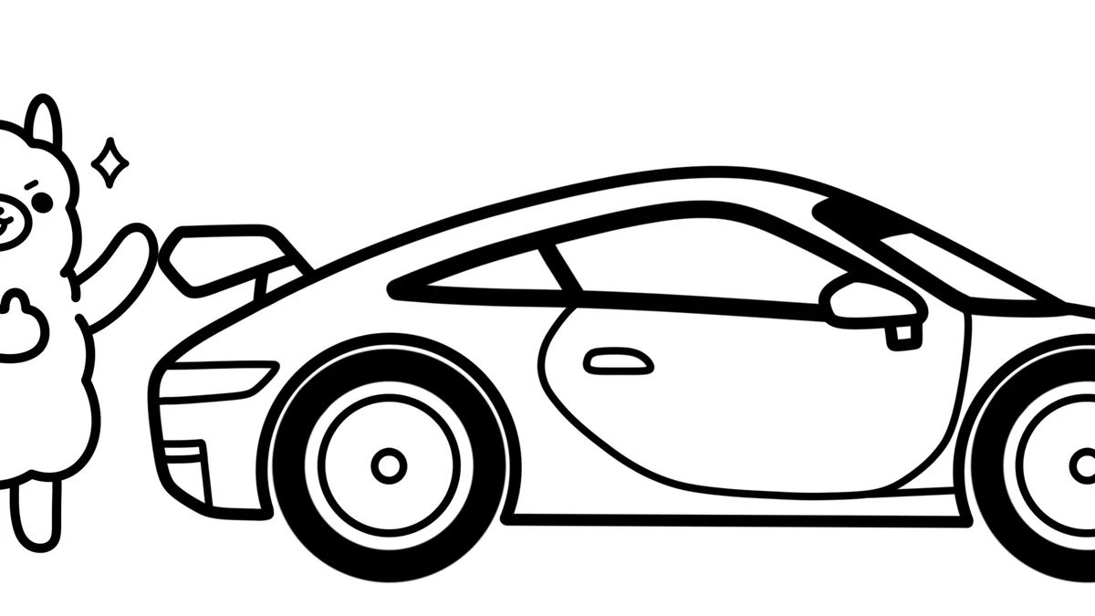 Ollama llama bên chiếc xe thể thao — hình minh hoạ chính thức cho MLX backend