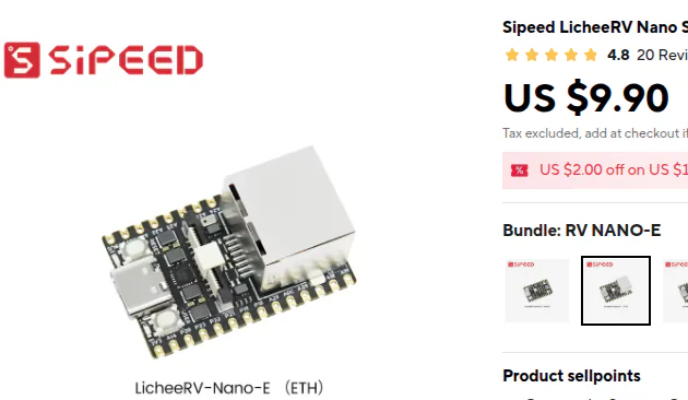 Sipeed LicheeRV-Nano board giá $9.90