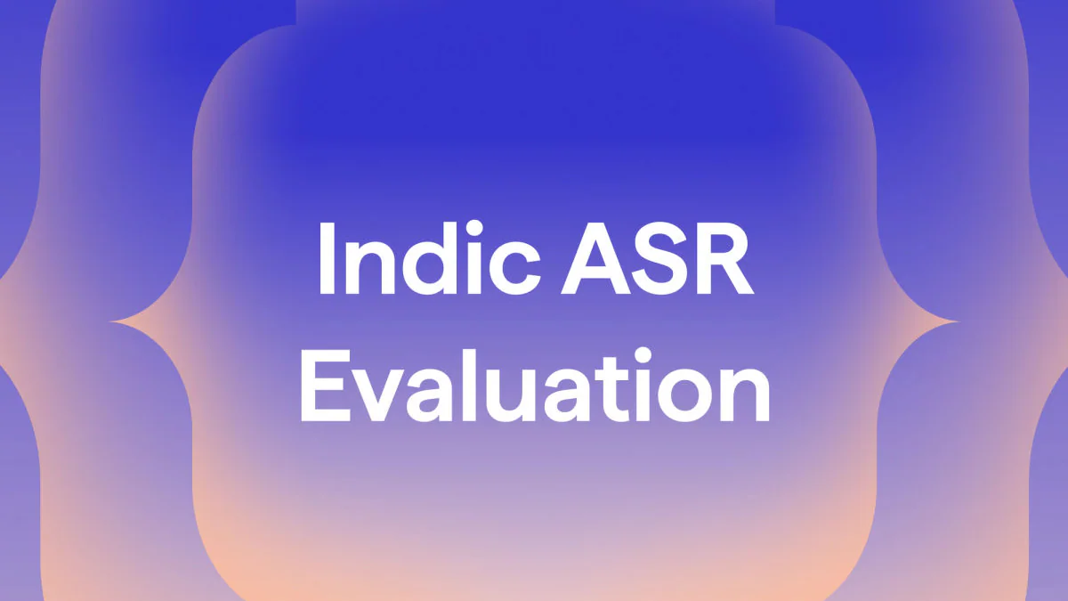 Sarvam AI Indic ASR Evaluation banner