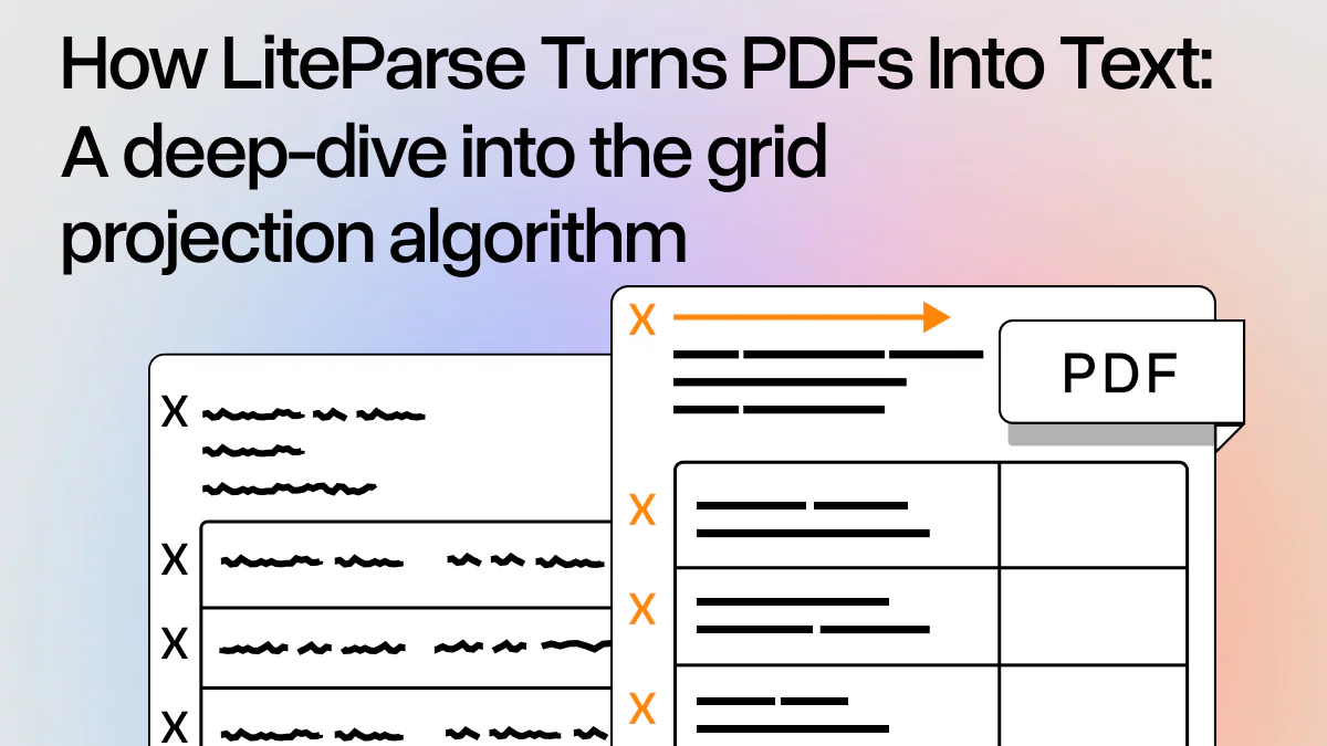 LiteParse grid projection algorithm hero