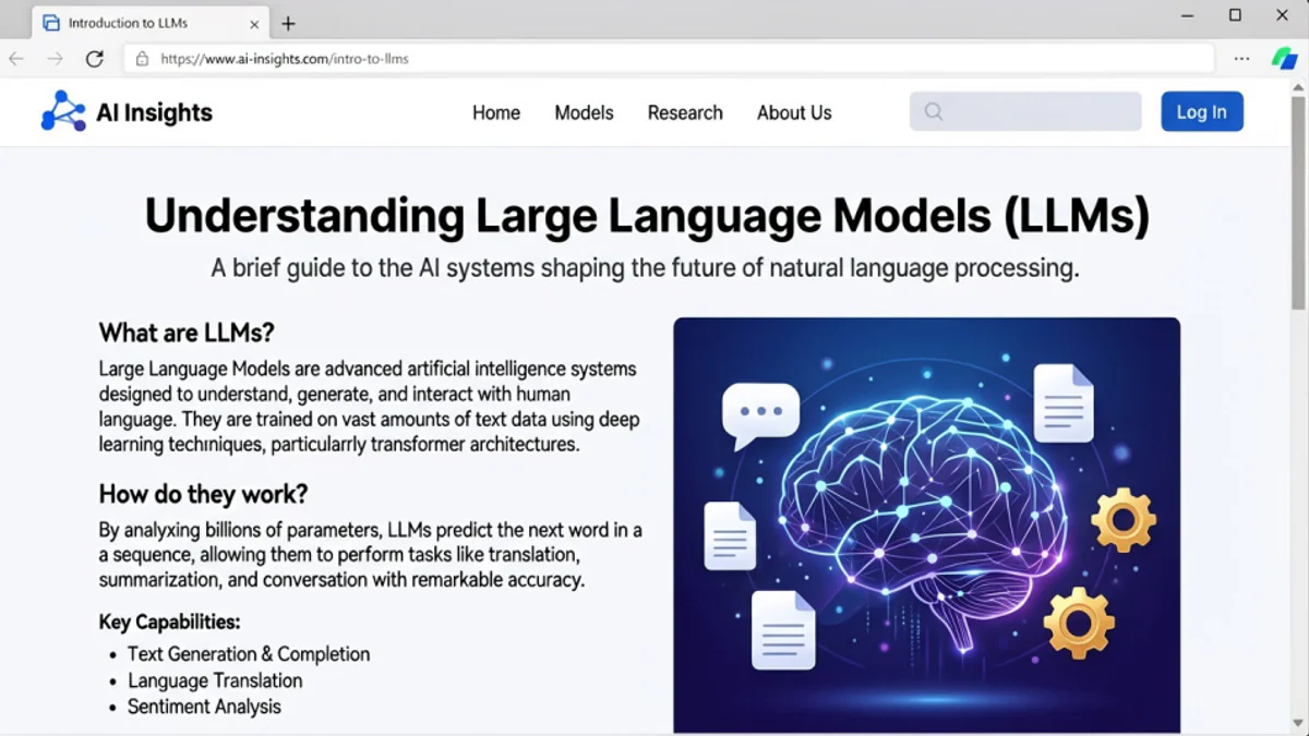 Demo render trang web với chữ sắc nét do ERNIE-Image tạo
