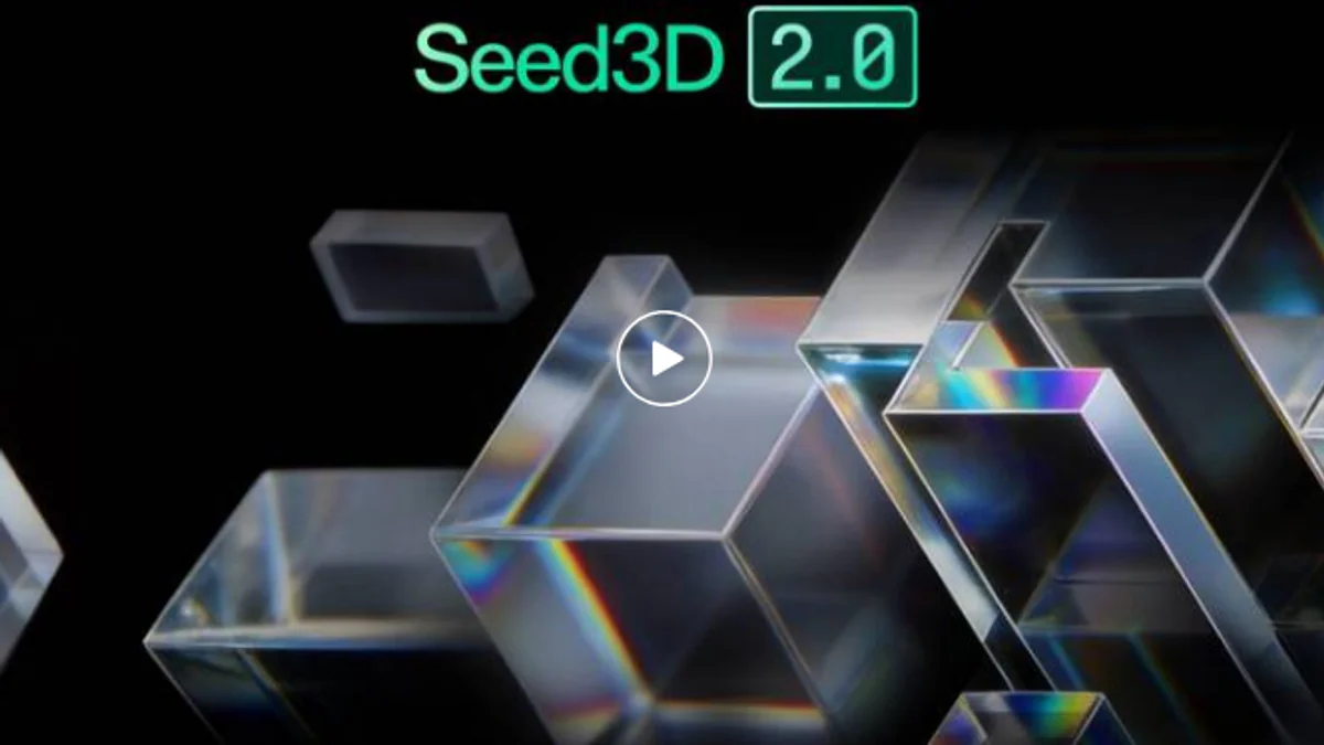 Seed3D 2.0 official launch banner