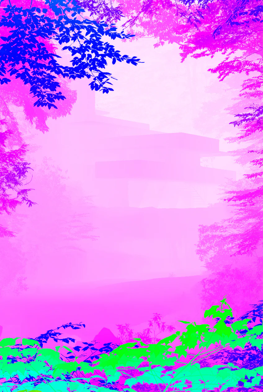 Metric depth estimation cho Fallingwater