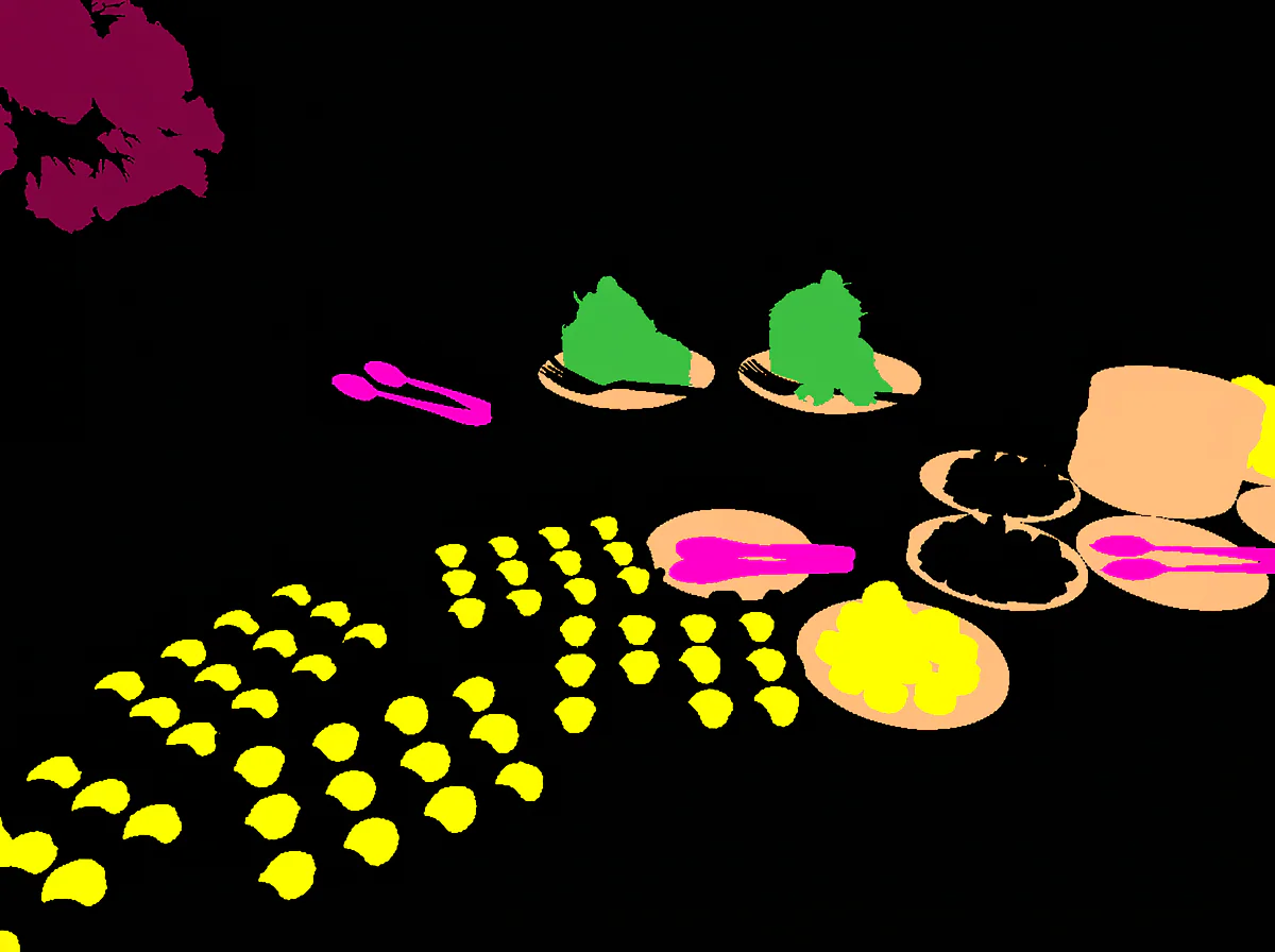 Semantic segmentation output của Vision Banana