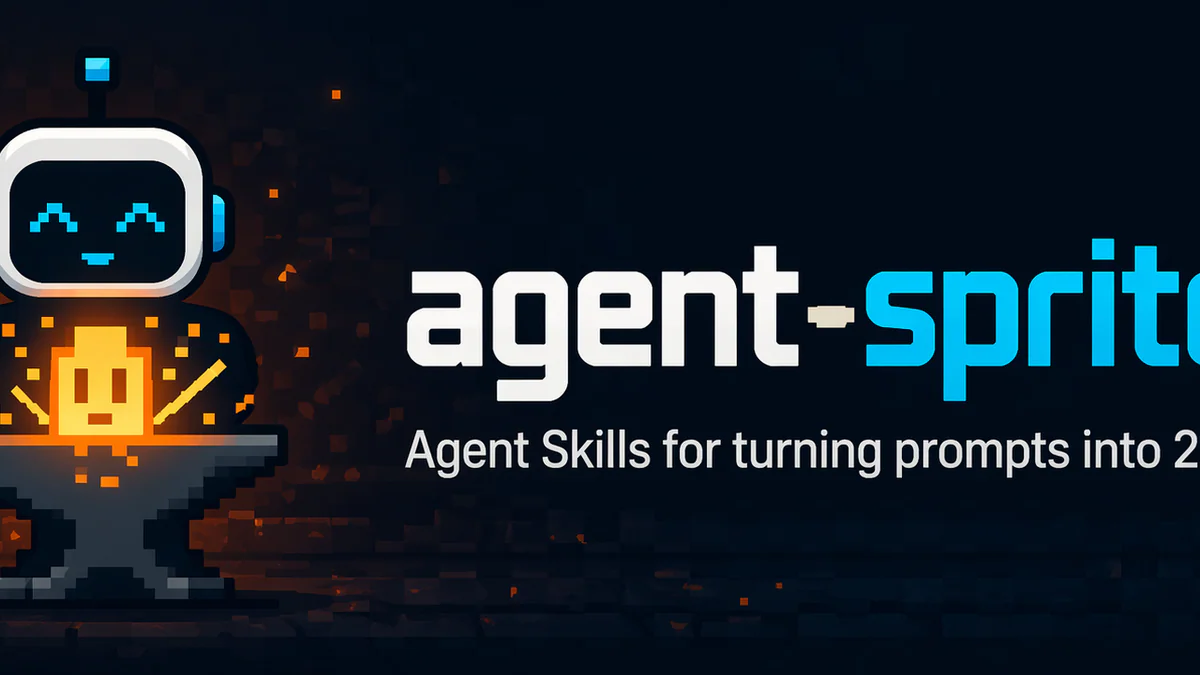 agent-sprite-forge banner — Agent Skills for turning prompts into 2D GIFs and sprite sheets