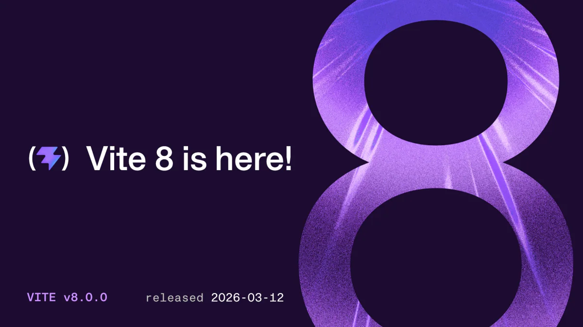 Vite 8 release banner — released 2026-03-12