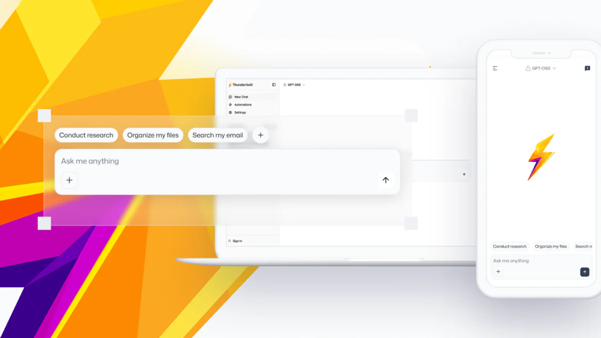 Thunderbolt AI client trên desktop và mobile