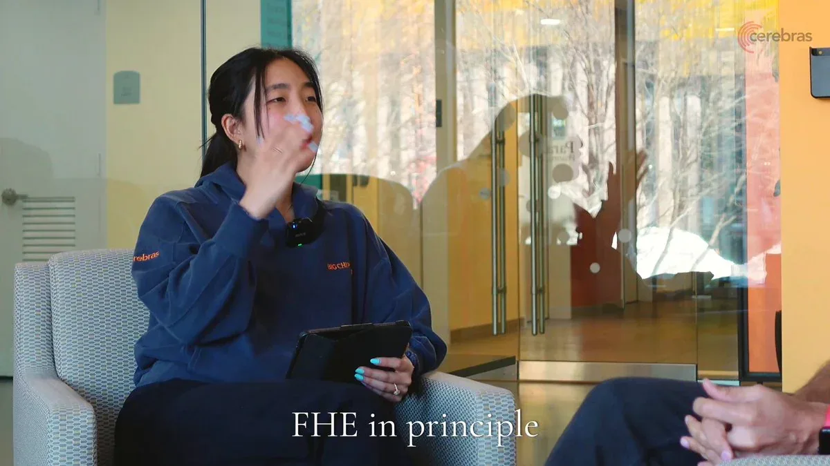 Rashmi Agrawal (CipherSonicAI) trao doi ve FHE trong phong van Cerebras