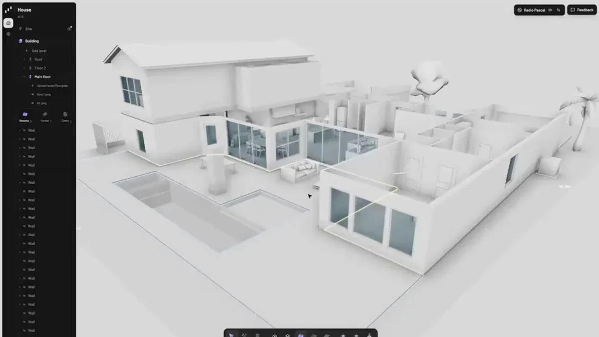 Pascal Editor - trình soạn thảo 3D kiến trúc chạy trên trình duyệt