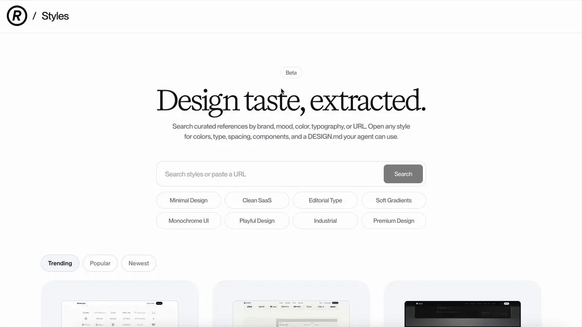 DESIGN.md - Design taste, extracted