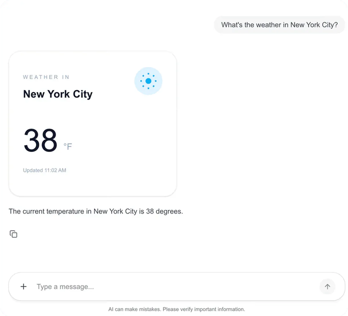 Static Generative UI - agent điền data vào component có sẵn