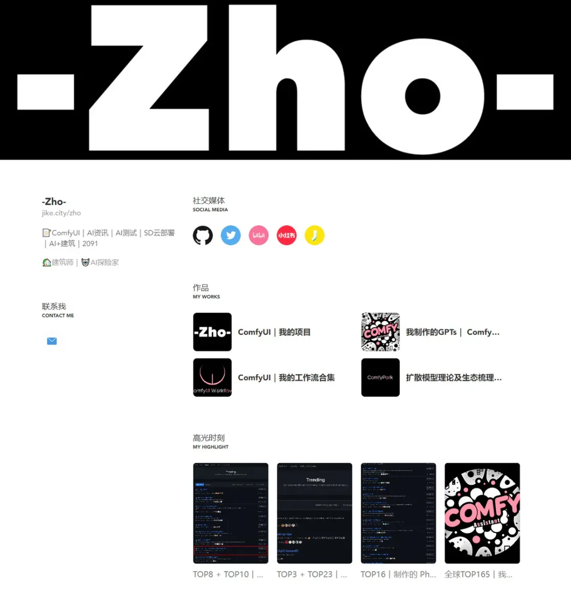 ZHO profile - kiến trúc sư và AI explorer