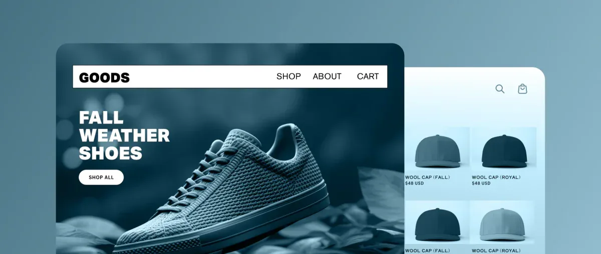 Shopify e-commerce store UI