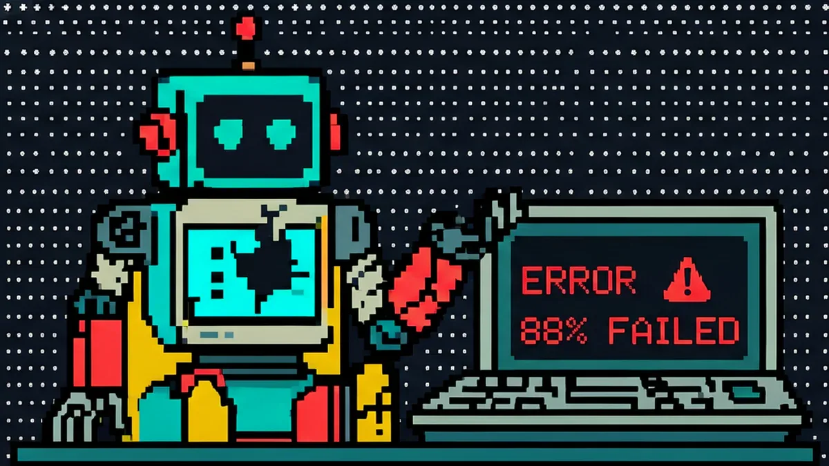 AI agent gặp lỗi trong production với tỷ lệ thất bại 88%