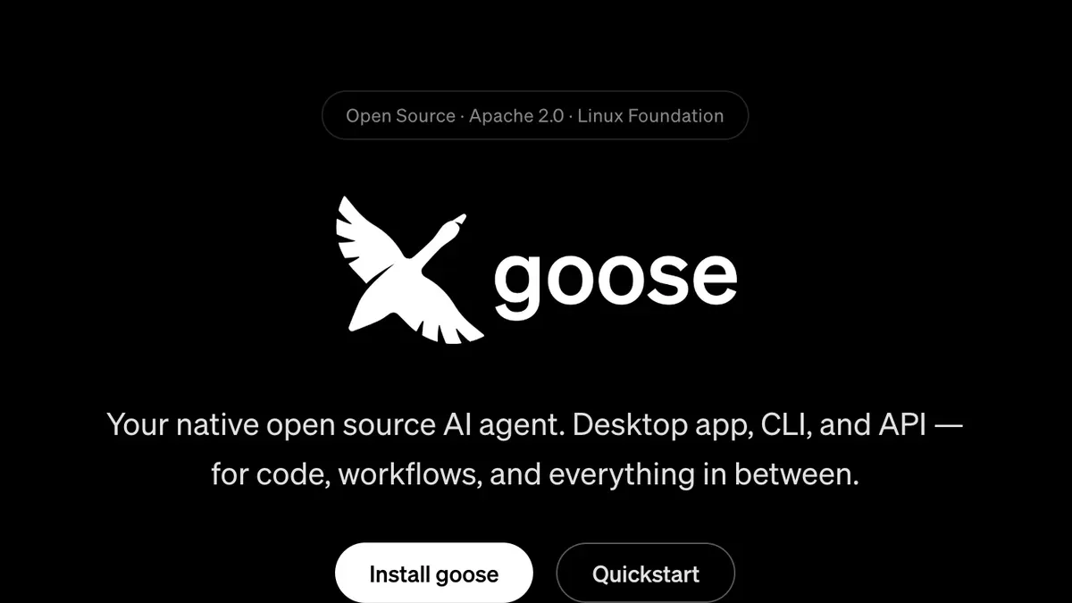Goose AI agent - open source, Apache 2.0, Linux Foundation