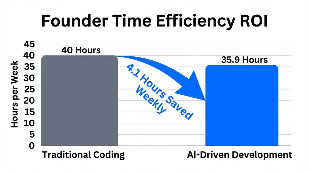 Founder Time Efficiency ROI: 4.1 giờ tiết kiệm mỗi tuần với AI-driven development