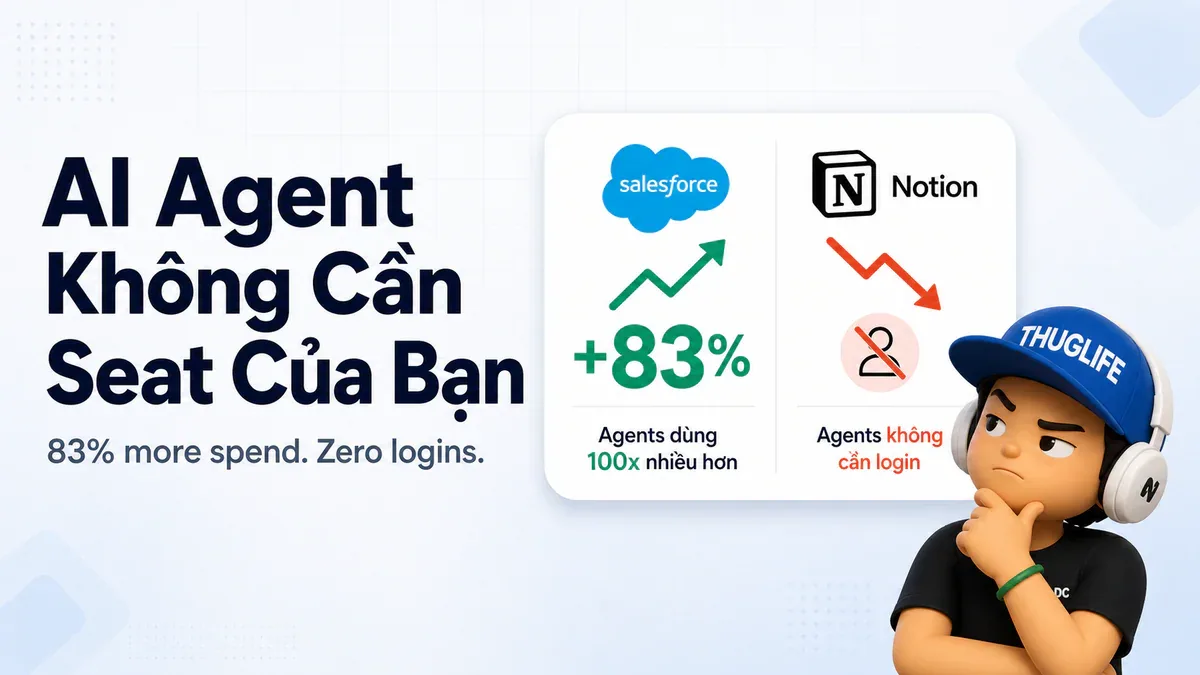 AI Agent Không Cần Seat Của Bạn - Salesforce +83% vs Notion bị bỏ qua
