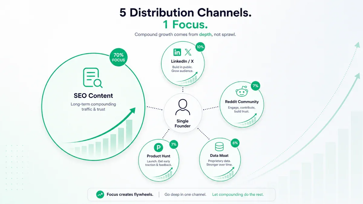 5 distribution channels, 1 focus - compound growth từ một channel duy nhất