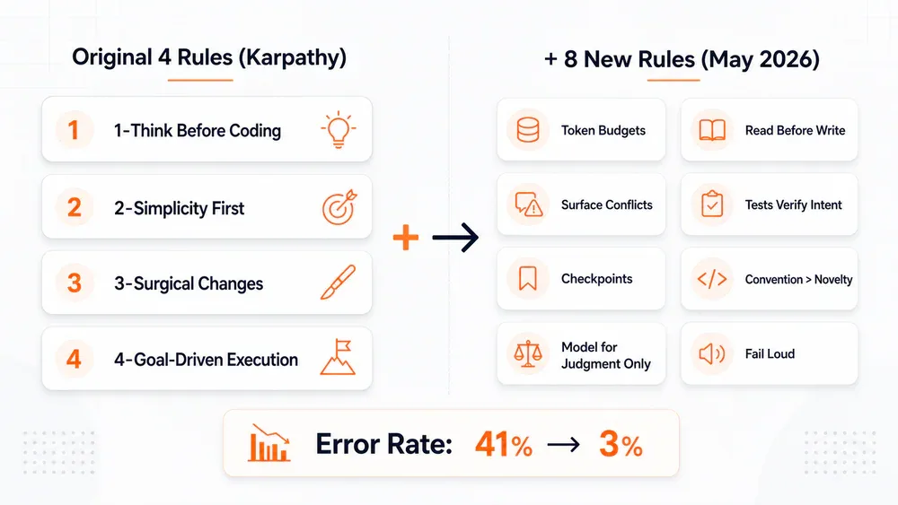 Sơ đồ 4 rules gốc Karpathy + 8 rules mới của Mnimiy, tỷ lệ lỗi từ 41% xuống 3%