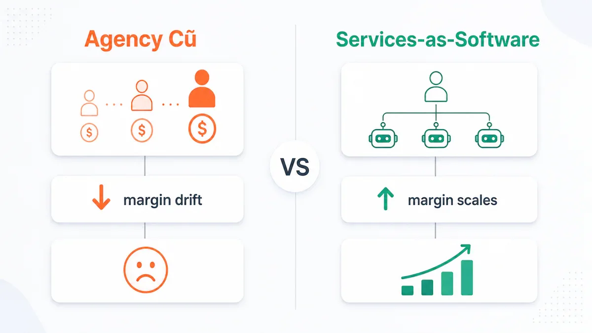 So sánh Agency cũ vs Services-as-Software model