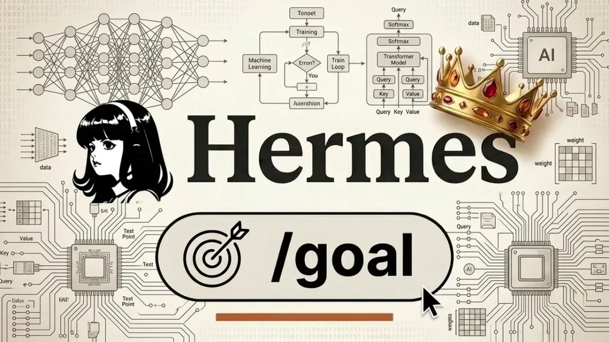 Hermes /goal - autonomous agent command illustration