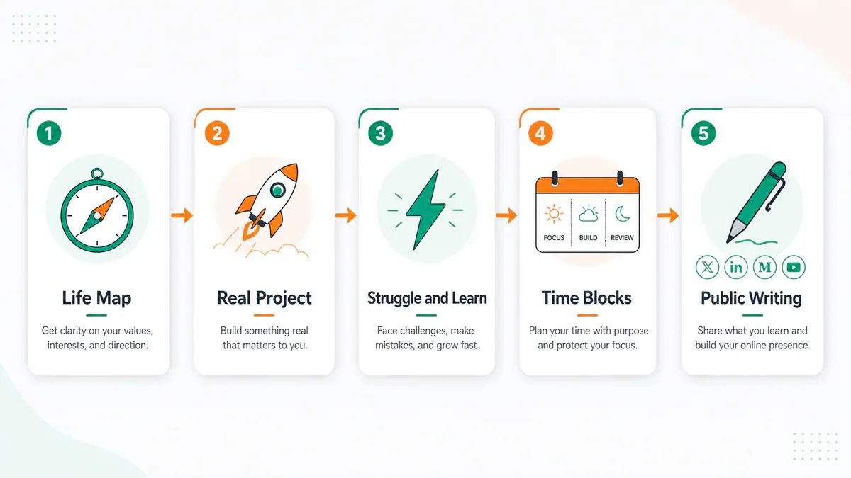 Framework 5 bước học nhanh với AI của Dan Koe