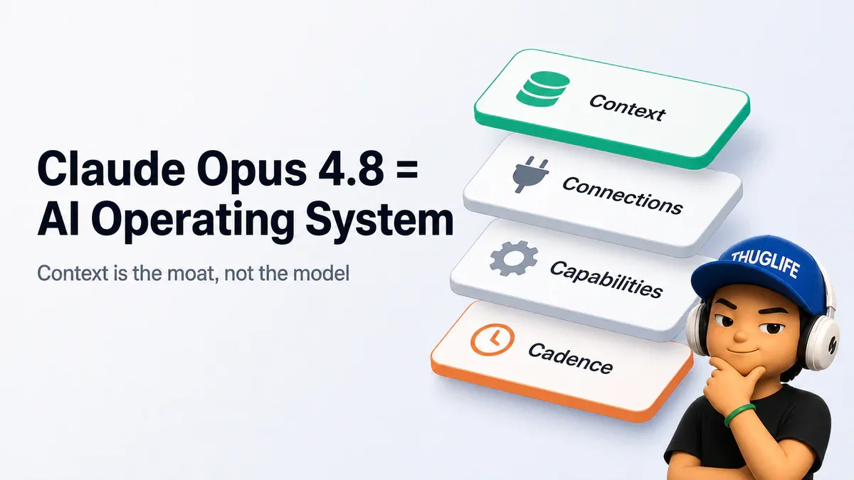 Claude Opus 4.8 AI Operating System - kien truc Four C's