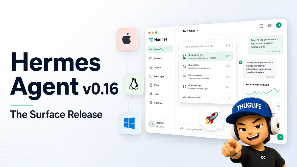 Hermes Agent v0.16 The Surface Release banner