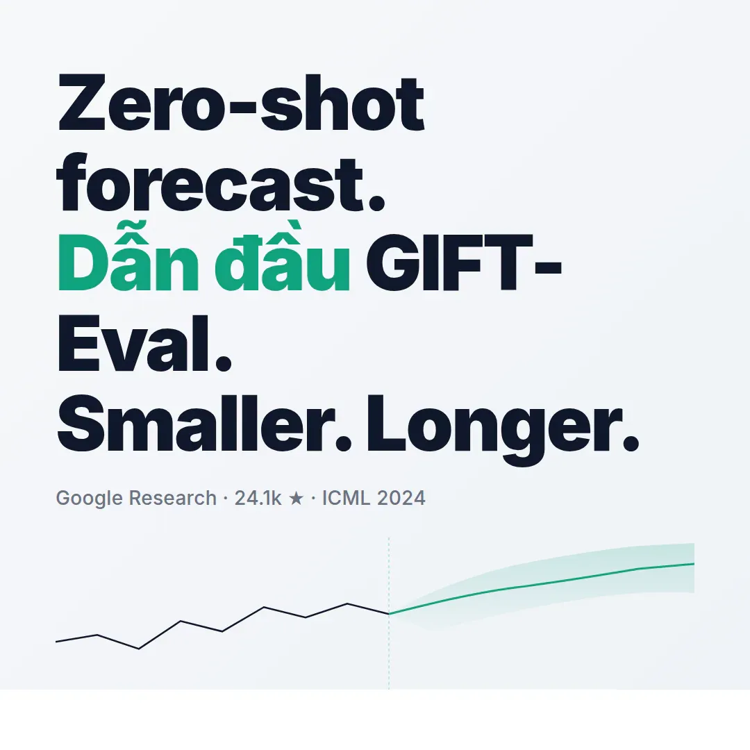 TimesFM 2.5 - zero-shot forecast dẫn đầu GIFT-Eval