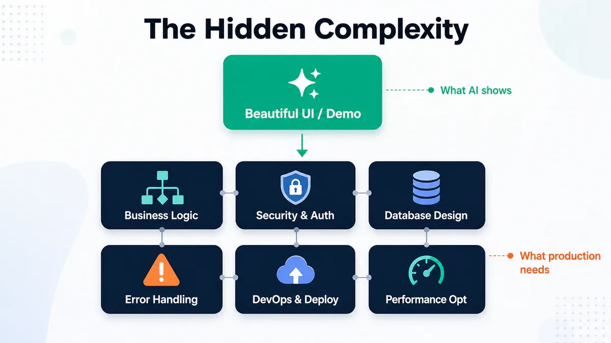 The Hidden Complexity - Sự phức tạp ẩn phía sau vibe coding