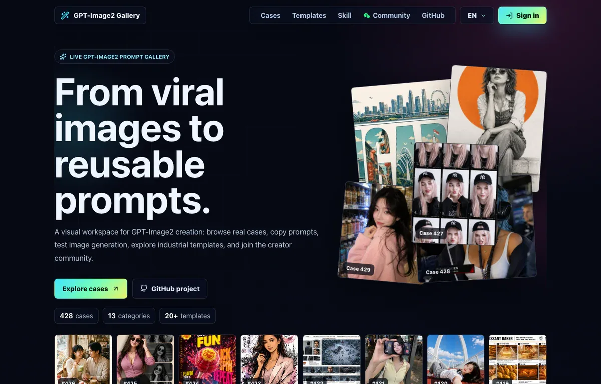gpt-image2.canghe.ai - visual gallery for GPT-Image-2 prompt library