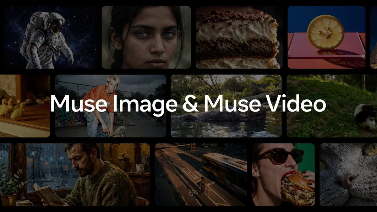 Preview Muse Video từ Meta Superintelligence Labs - grid các video AI được tạo sinh